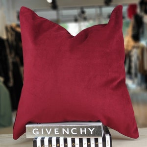 Burgundy Velvet Pillow Cover: Luxury Decorative Cushion