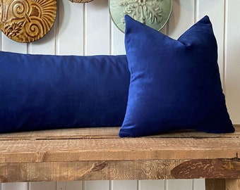 Royal Blue Pillow Cover, Sax Velvet Pillow, All Size Pillows Custom, Made Pillow, Velvet Cushion Cover, Lumbar Pillow (Only Cover)