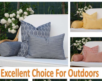 Outdoor Throw Pillows, Patio Pillows, Outdoor Sofa Pillows, Durable and Stylish Outdoor Pillowcase, 18x18, 12x20, 6x20 Pillows