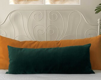 Dark green pillow case, velvet fabric throw pillow cover, lumbar pillow, any size pillow covers, (Only Cover)