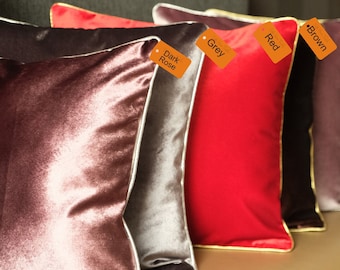 Shiny Velvet throw pillow, Velvet Cover 18x18”, Home Decor Cushion, Pillow Cover, Decorative handmade pillow,