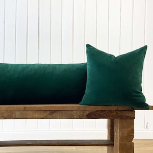 Emerald green shop lumbar pillow