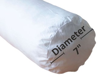 7" Diameter BOLSTER Pillow Inserts, Decorative Bolster Pillow Insert,  Any Size Pillow insert, 7"x18", 7"x20", 7"x24", 7"x36", 7"x48", 7"x52