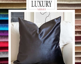 Gray Color Decorative Throw Pillows, 18x18 Velvet Pillow Cushion, Pillow Decor for Luxury Home, Bright velvet fabrics (Only Cover)