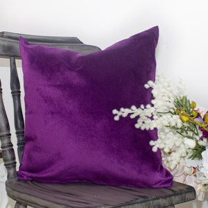 Purple Throw Pillow, purple velvet fabric, velvet pillow cases, luxury pillows,