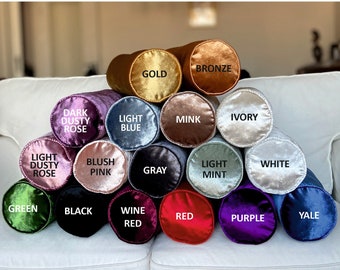 Shiny Velvet Bolster Pillow Cover in 17 different colors and sizes, Luxury Velvet Bolster Pillow Cover, Sofa Bolster,  (Only Cover)