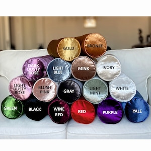 Shiny Velvet Bolster Pillow Cover in 17 different colors and sizes, Luxury Velvet Bolster Pillow Cover, Sofa Bolster,  (Only Cover)