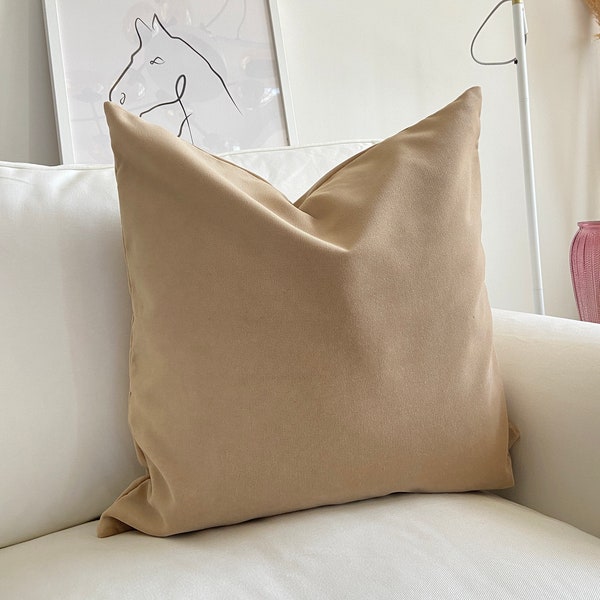 Camel Velvet Pillow Etsy