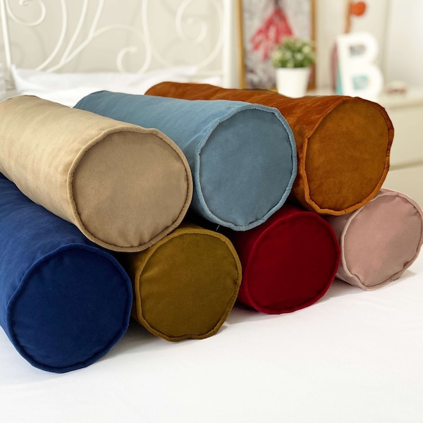 Samt-Kissenbezug in 30 verschiedenen Farben und Größen, luxuriöser Samt-Kissenbezug, Sofa-Kissenbezug, 7 Zoll Durchmesser (nur Bezug)