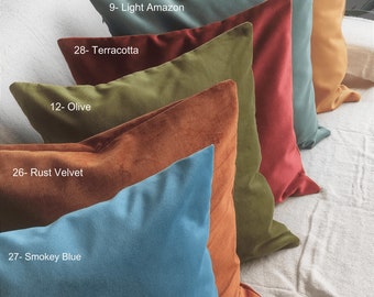 Cubiertas de almohadas para interiores Decoración decorativa del hogar Color sólido Diseñador Tirar fundas de almohada que elija CUALQUIER TAMAÑO