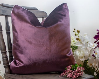 Luster Rose Pillow Cover, Dark Rose Velvet Pillow Cover, Rose Color Decorative Lumbar Pillow, 20x20 Luster Color Pillow cover, 18x18 pillow