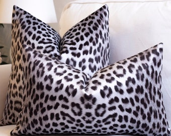 Leopard Pattern Velvet Throw Pillow, Design Leopard Pillow Cover, Velvet Pilllow, Leopard Cushion Cover, Lumbar Pillow Cover