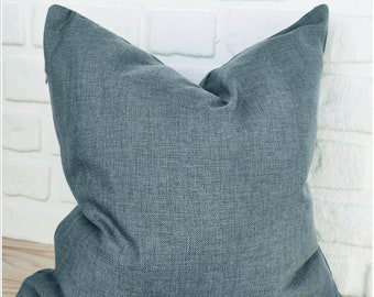 Melange Gray Linen Pillow, Linen Pillow Cover, Gray Throw Pillow, Gray Pillow case, 24x24 linen pillow shams