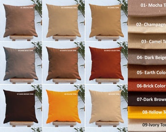 Natural Cotton Fabric Pillowcases, Outdoor Throw Pillow, Garden Furniture Pillows, Stain Resistant Fabric, All Custom Sizes, Only cover