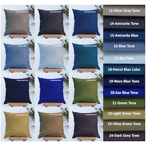 Outdoor Pillow Covers, Outdoor Throw Pillow, Garden Furniture Pillows, Stain Resistant Fabric, All Custom Sizes, Only cover, 22x22, 20x20 image 1