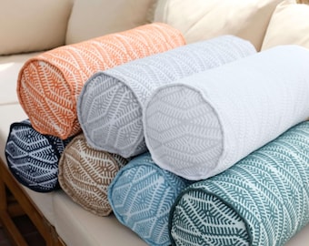 Outdoor Bolster Pillows, Patio Pillow Covers, Durable and Stylish Outdoor Pillowcase, Made in any size, 6x18" 6x20 7x20 8x20 8x26