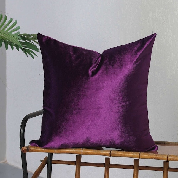 Purple Velvet Pillow Etsy