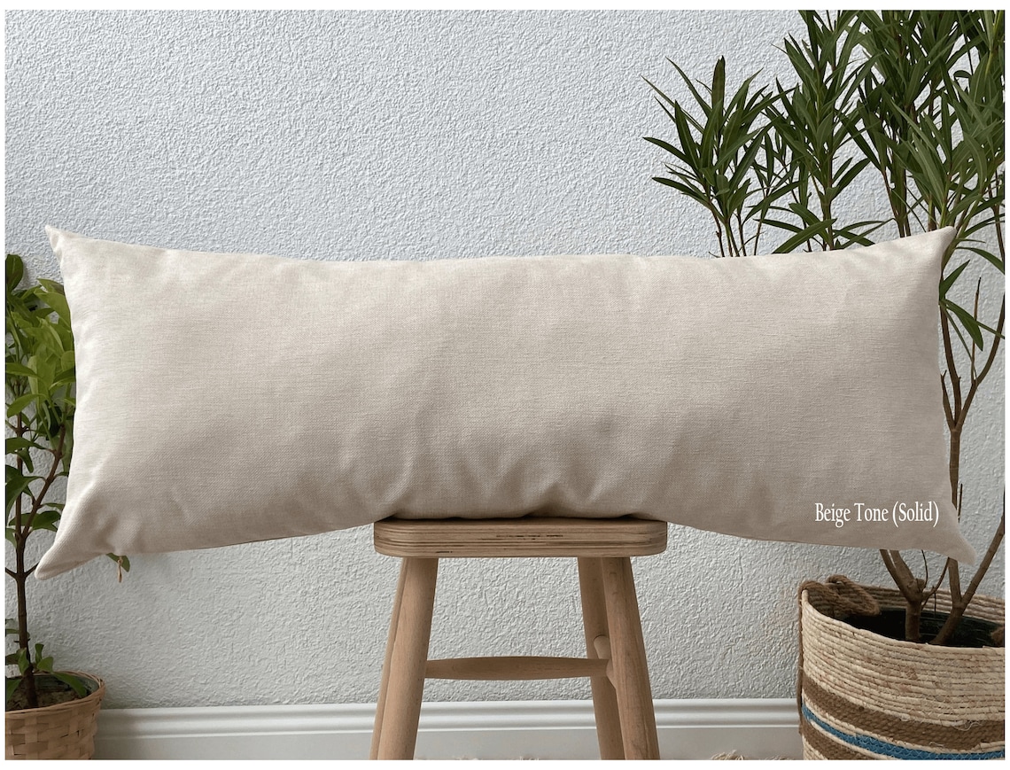 Aquatone Color Linen Body Pillow Cover Long Body Pillow Case Etsy