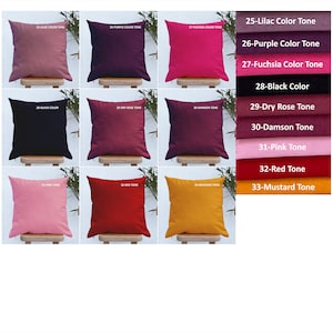 Outdoor Pillow Covers, Outdoor Throw Pillow, Garden Furniture Pillows, Stain Resistant Fabric, All Custom Sizes, Only cover, 22x22, 20x20 image 3