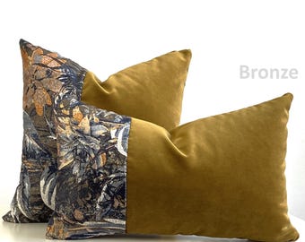 Velvet throw pillow, Lumbar Pillow, Luxurious Velvet Cushion, Bench Cushion and Throw Pillow Covers