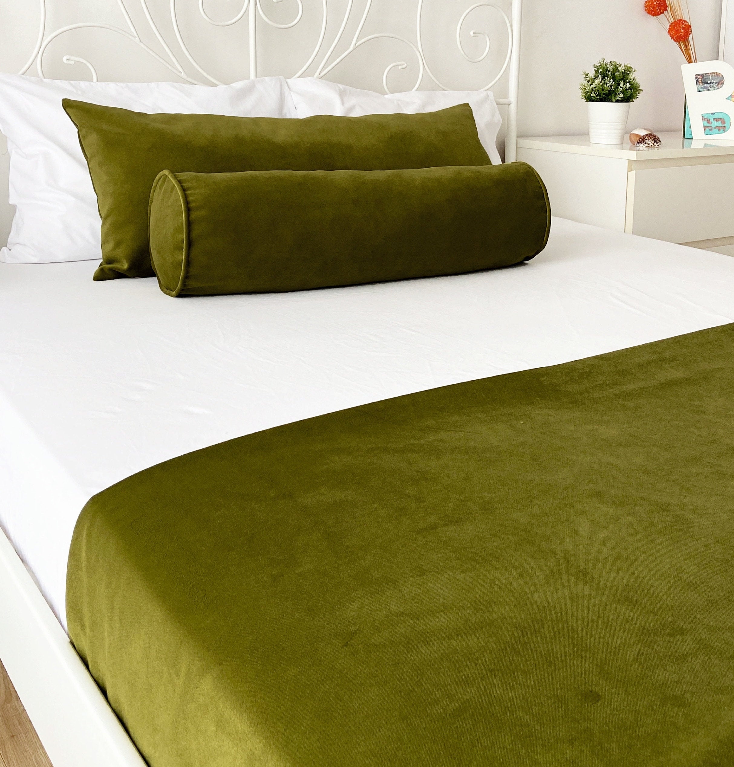 Modern Solid Color Navy Blue Bed Runners For Bedroom Hotel,Decorative
