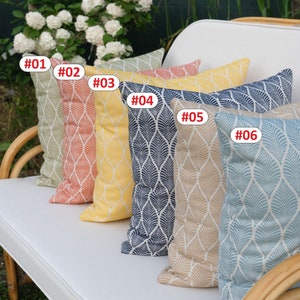 Outdoor Pillow Set, Patio Pillows, Outdoor Sofa Pillows, Durable and Stylish Outdoor Pillowcase, 18x18, 12x20, 6x18 Pillows zdjęcie 8
