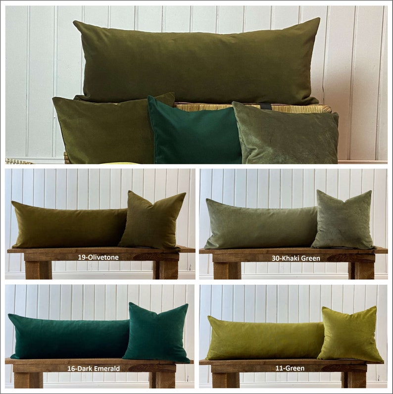 Extra Long Lumbar Pillow Cover, Copper Bronze Velvet Throw Pillow, All Custom Size, Velvet Decorative Pillow, Only Cover 20x54, 14x36 image 4