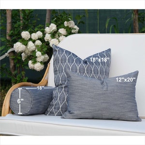 Outdoor Pillow Set, Patio Pillows, Outdoor Sofa Pillows, Durable and Stylish Outdoor Pillowcase, 18x18, 12x20, 6x18 Pillows zdjęcie 2