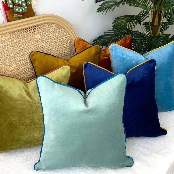 Topfinel Federe De Cuscini 35x35cm In Velluto A Coste Divano