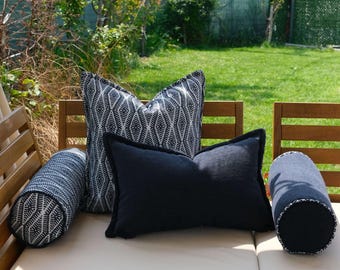 Bolster & Pillow Set for Patio – Outdoor Sofa Cushion Bundle