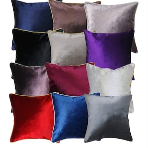 Decorative Pillow, Excellent Claret Decorative Velvet Pillows, 12 color  Velvet Throw Pillows, Claret Velvet Hand- Made Pillows