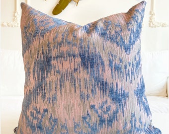 Blue Color Pillow Covers, Ethnic Pillow Cover, Ikat Pattern Pillows, Decorative Pillows, 16x16, 18x18, 20x20, 22x22, 24x24  (Only Cover)
