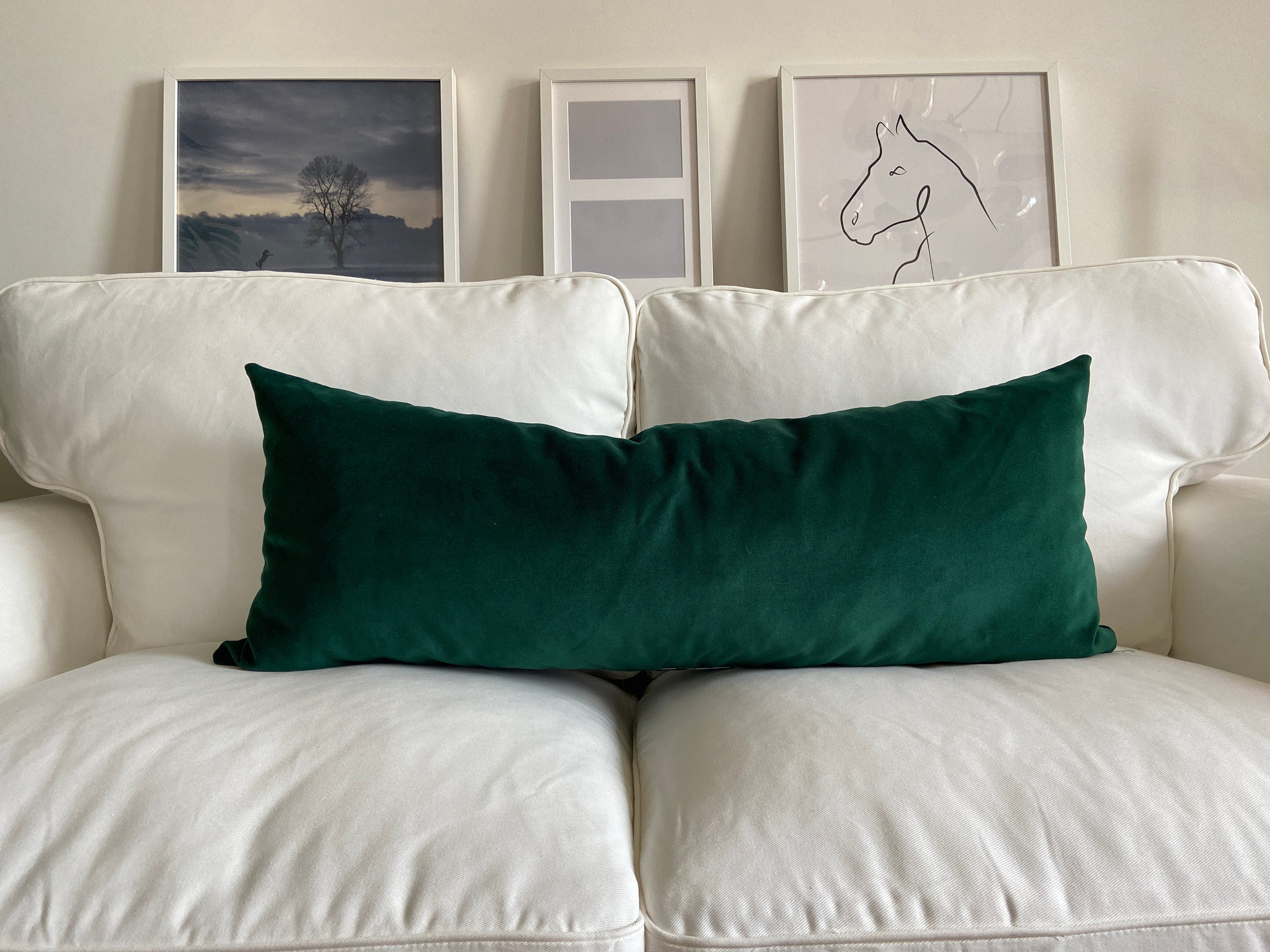 Extra Long Lumbar Pillow Cover XL Velvet Lumbar Throw Pillow Cover,  Headboard Pillow, Large Custom Body Pillow for Bed Sofa 20x54 14x36 
