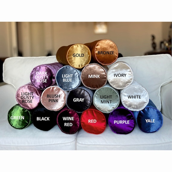 Shiny Velvet Bolster Pillow Cover, Luxury Sofa Cushion