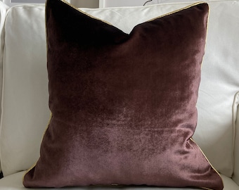 Brown and White 18x18 Pillows, Brown Throw Pillows, White velvet Lumbar Pillow 16x20, Coffee 14x22, Luxury Pillow set,  (Only Cover)