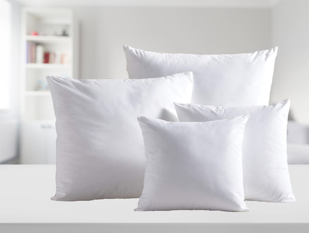 14x14 Inch Square Throw Pillow Inserts, Poly Fill Pillow Insert
