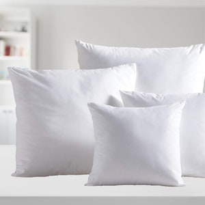 16x16 Square Throw Pillow Insert: Hypoallergenic Poly Fiber Fill