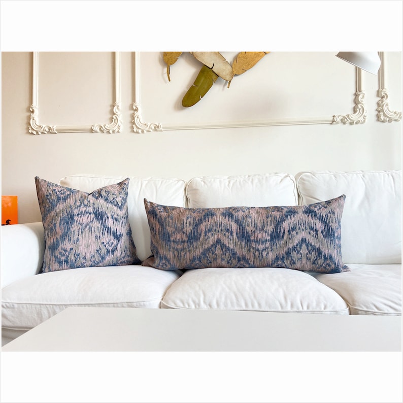 Extra Long Body Pillow Cover Ikat Pattern Pillows Decorative Etsy