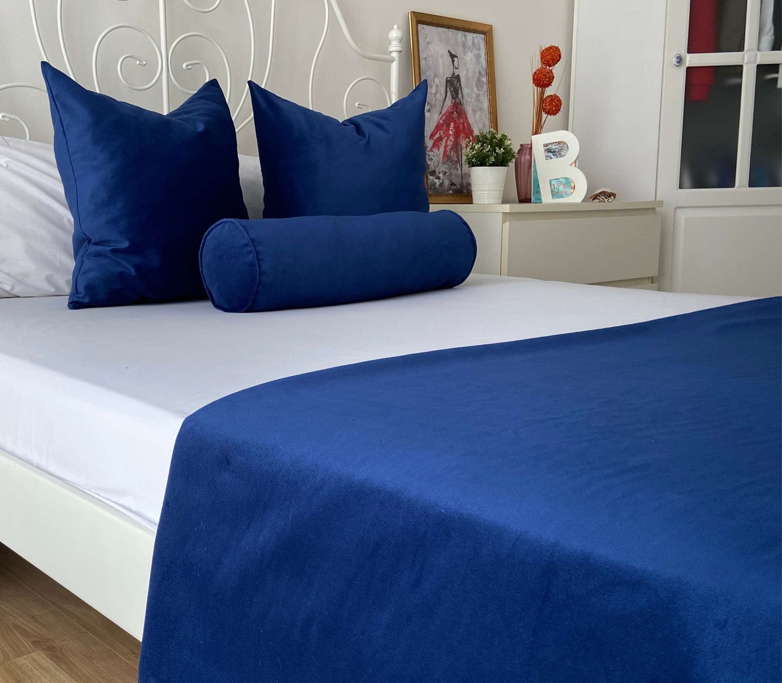 Velvet Bolster Pillow Cover in 30 Different Colors and Sizes Etsy