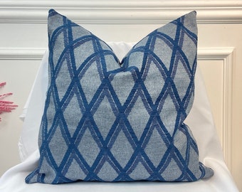 Indigo Color Linen Fabric Throw Pillow, Heavy weight Linen pillow case in various colors, 20x20 Cushion (Only Cover)