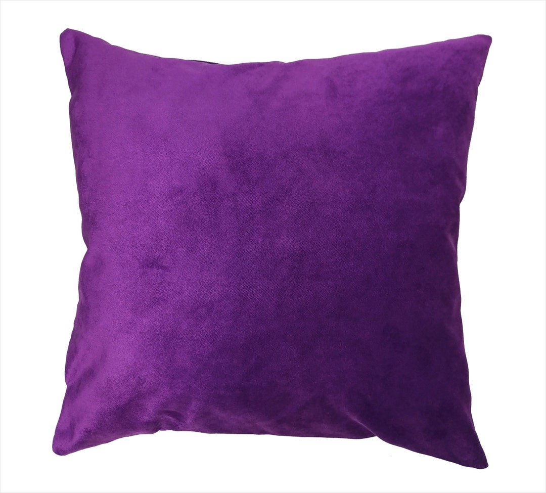Purple Pillow Cover, Velvet Touch Pillows, Decorative Pillow, Handmade