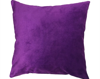 Purple pillow cover, Velvet Touch Pillows, Decorative Pillow, Handmade Pillow, Multicolor Cushions, Tips for Velvet Touch Covers