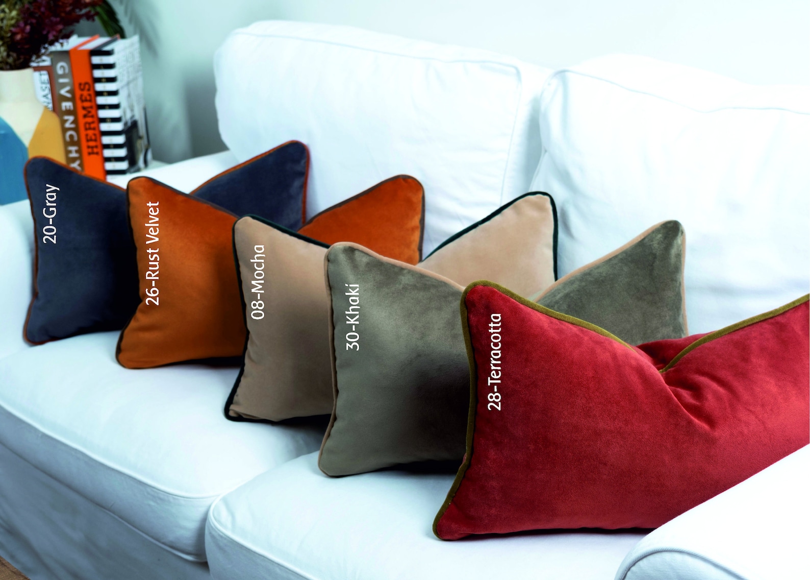 Luxury Velvet Pillow With Piping Velvet Throw Pillow Cover Etsy