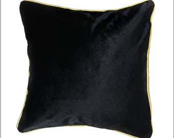 Black Velvet Throw Pillows, Black Pillow Covers, Black Brilliant Pillowcase, Black Throw Pillow Cover, 20x20 Pillow Cover