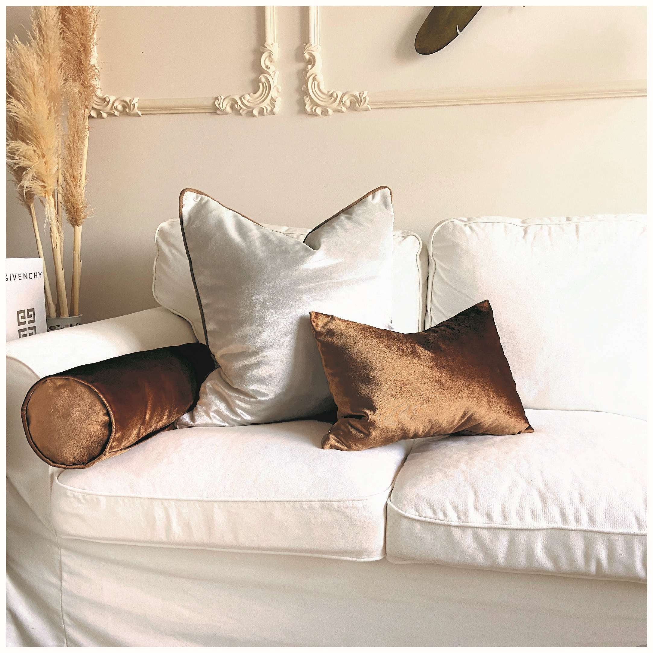Bronze colored throw pillows online