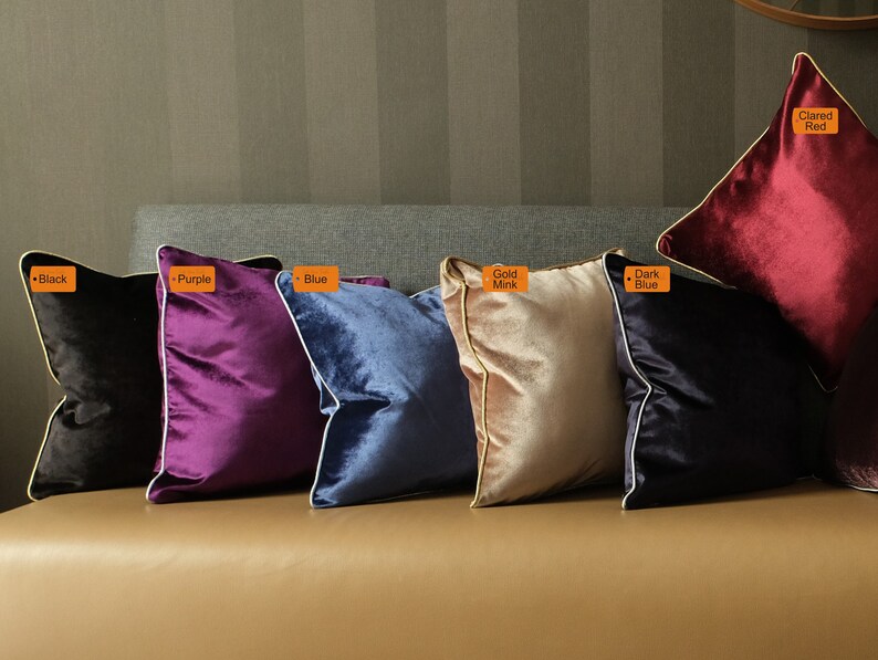 Glamorous First Quality Decor Pillow Navy Blue Color Pillow Etsy