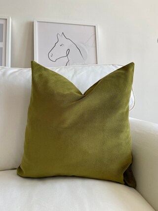 Federa Decorativa In Velluto Yuga 45x45 Cm – Verde, Morbida, Per Cuscino Salotto