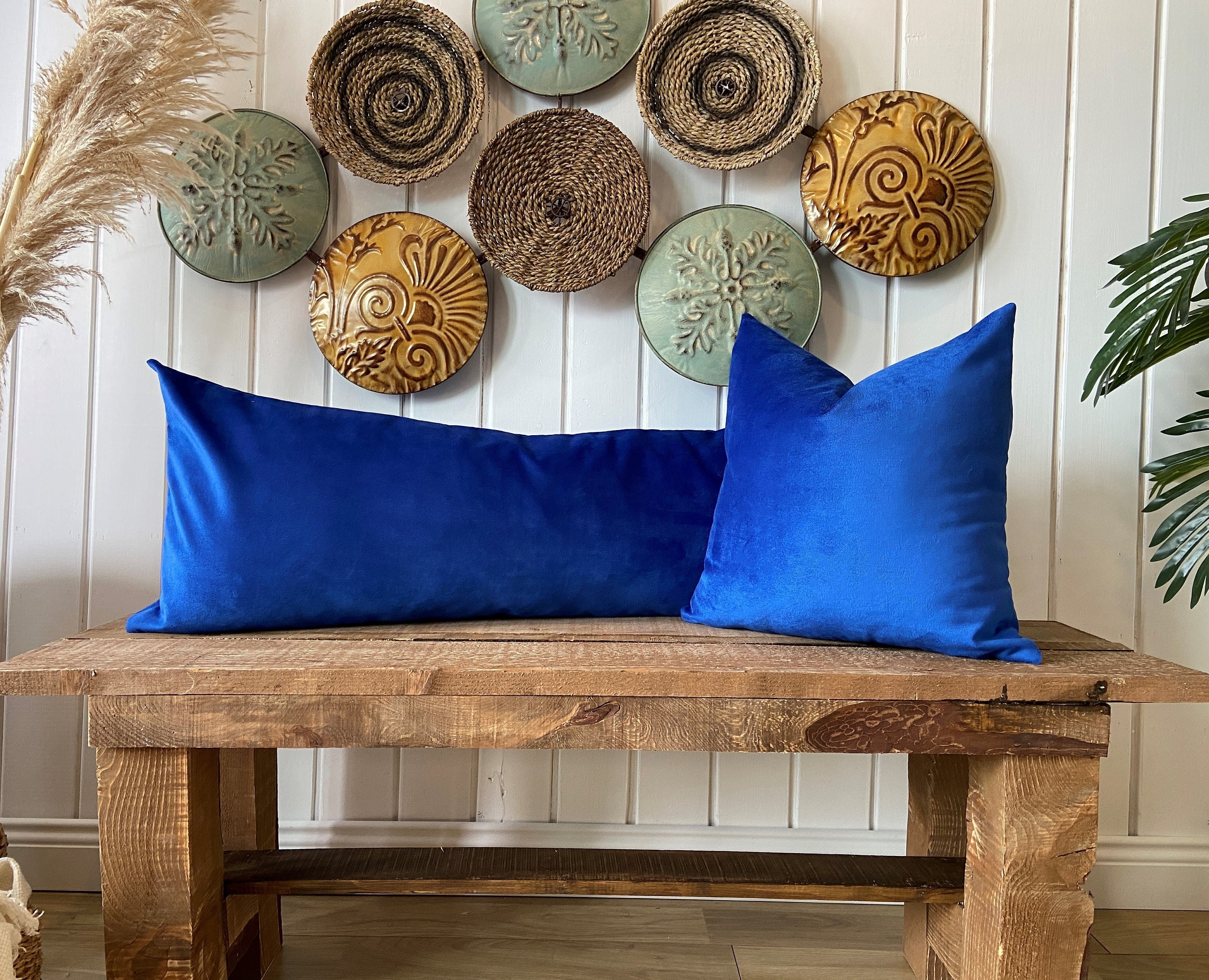 Royal Blue Lumbar Pillow Luxury Velvet Pillow Cover Blue Decorative Throw Pillow All Custom Size Body Pillow 14x36 18x18 Etsy Canada