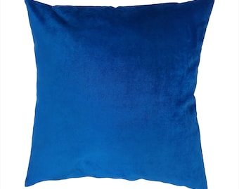 Blue Velvet Pillows Cover, Blue Throw pillows, Decorative Pillow, Handmade Pillow, Multicolor Cushions, Tips for Velvet Touch Covers