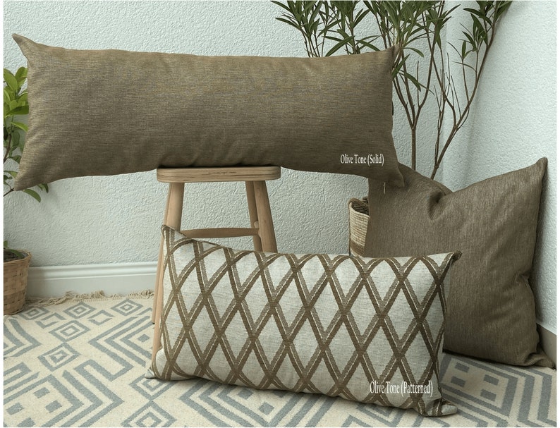 Olive Green Linen Fabric Throw Pillow Heavy Weight Linen Etsy